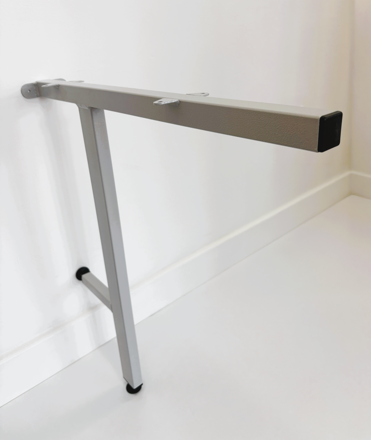 Adjustable Cantilever Desk and Worktop Leg Metal in White and Grey