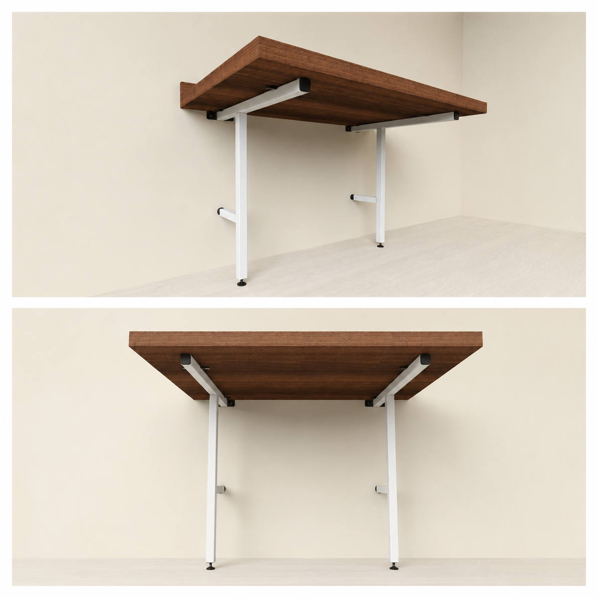 Height Adjustable Cantilever Desk Supports