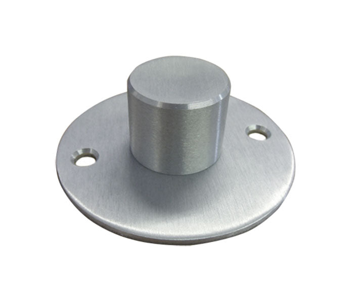 Square Post Floor/Ceiling Supports – Satin Aluminium – Pair