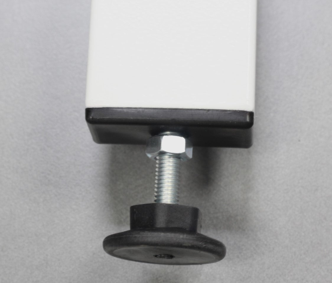 Adjustable Foot on a Cantilever Desk and Worktop Leg