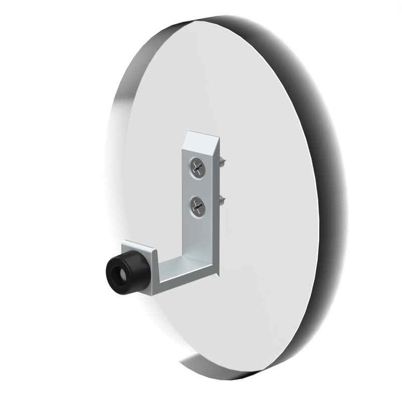 Face fix coat hook for toilet cubicles in satin anodised aluminium manufactured by Bridgewater Direct in the UK