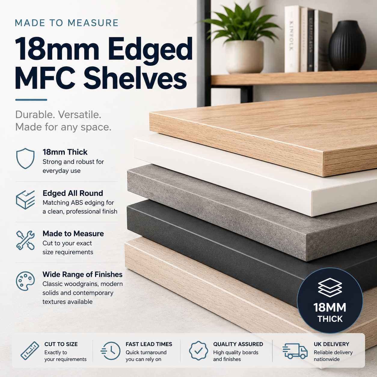 Shelves Cut to Size | MFC Shelf Boards | Made to Measure