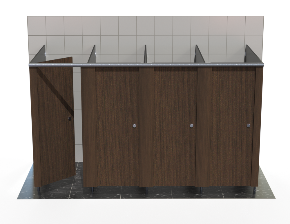 4 Cubicles (Freestanding) - Compact Grade Toilet Cubicles – Alpine Range