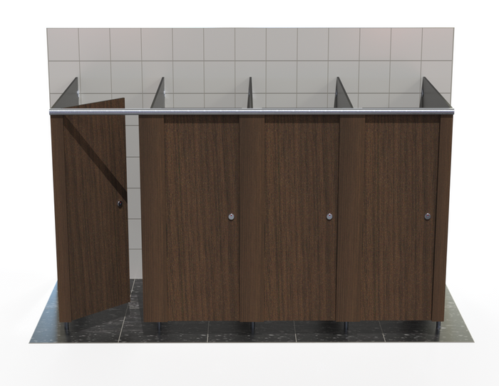 4 Cubicles (Freestanding) - Compact Grade Toilet Cubicles – Alpine Range