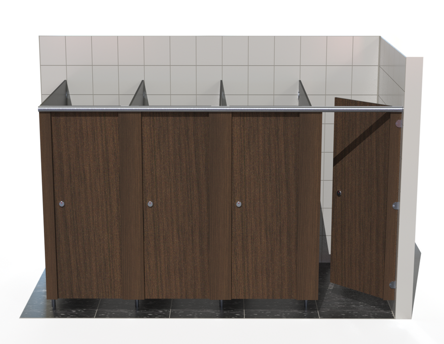 4 Cubicles (Into Right Corner) - Compact Grade Toilet Cubicles – Alpine Range