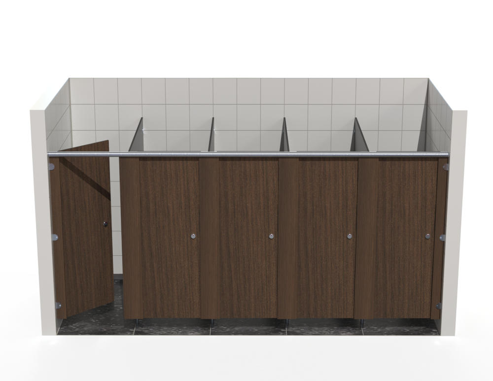 5 Cubicles (In-Between Walls) - Compact Grade Toilet Cubicles – Alpine Range