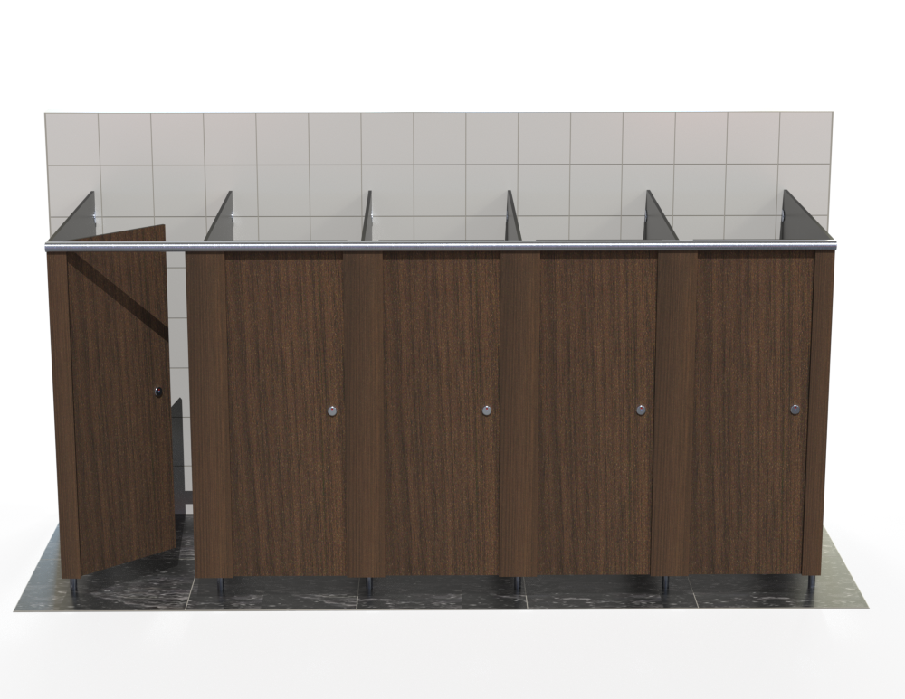 Five Cubicles 5 Cubicles (Freestanding) - Compact Grade Toilet Cubicles – Alpine Ran ...