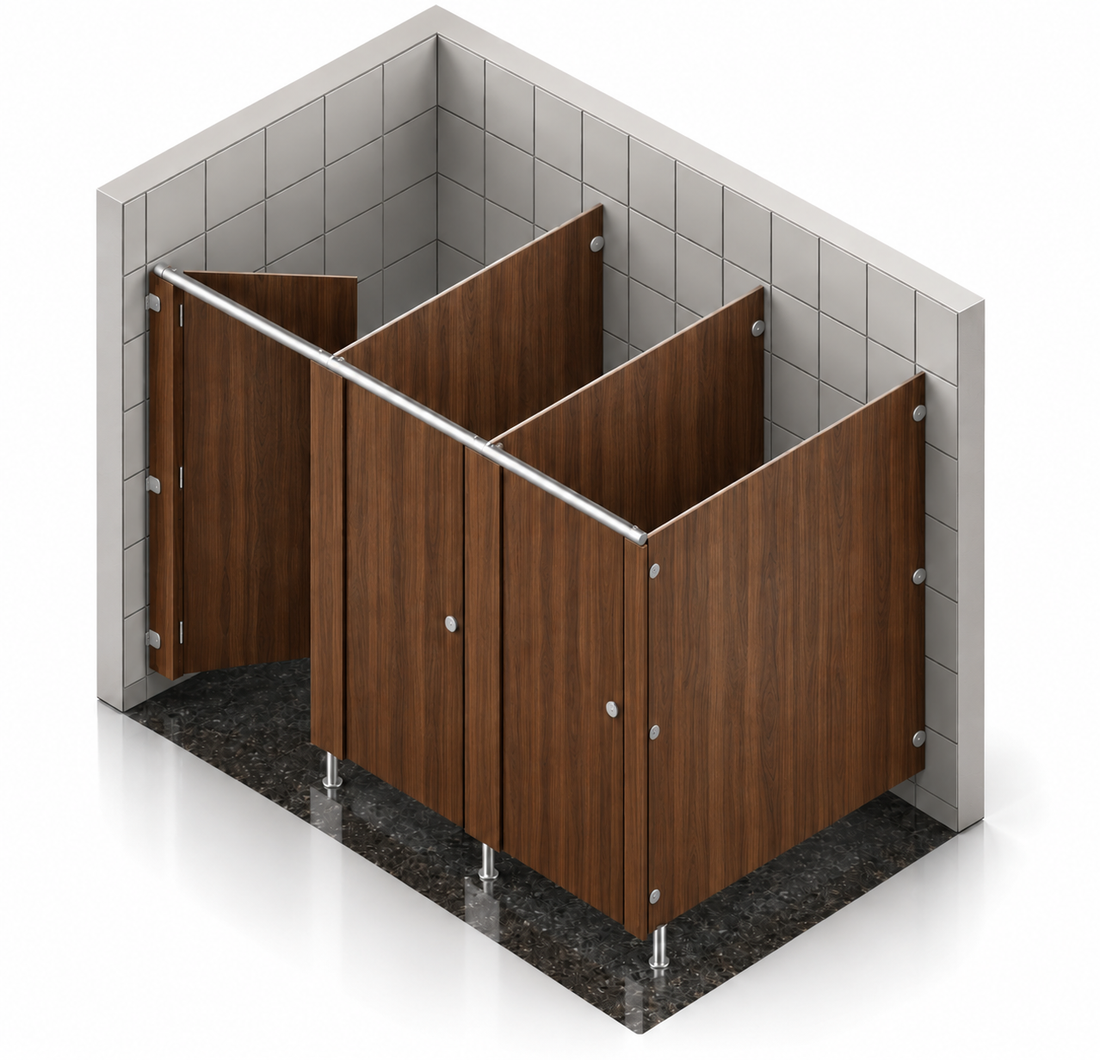Alpine Range Toilet Cubicles | CGL Waterproof Range | Made to Measure | 1–5 Bays
