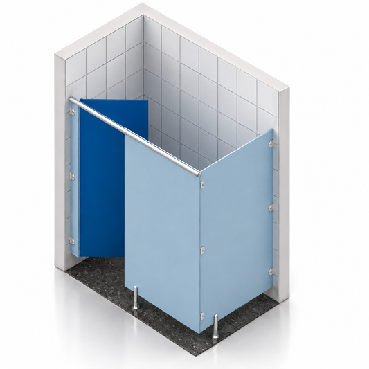 Single Inline Toilet Cubicle | Ascent Range | Moisture Resistant | Made to Measure
