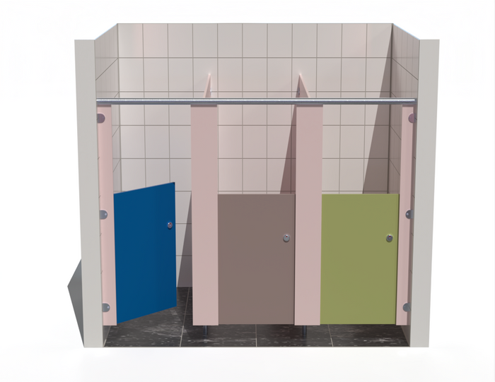 3 Toilet Cubicles -  In-Between Walls - Blossom Range