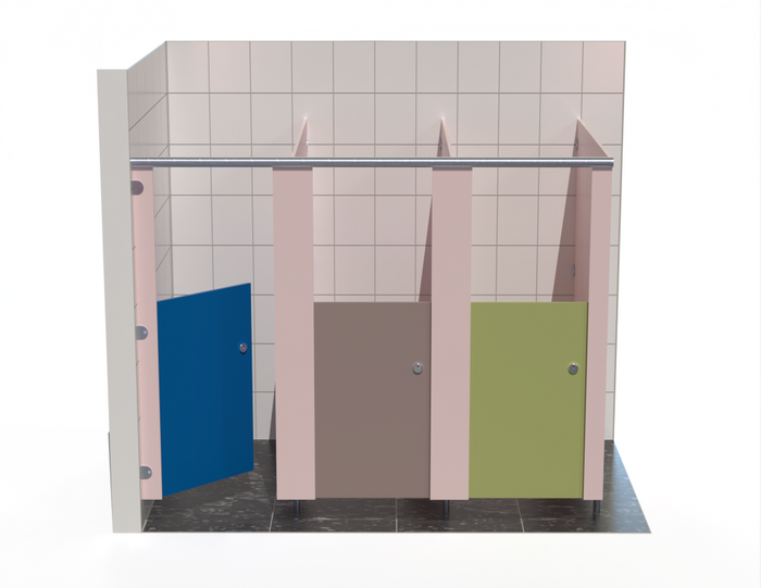 3 Toilet Cubicles - Into Left Hand Corner - Blossom Range