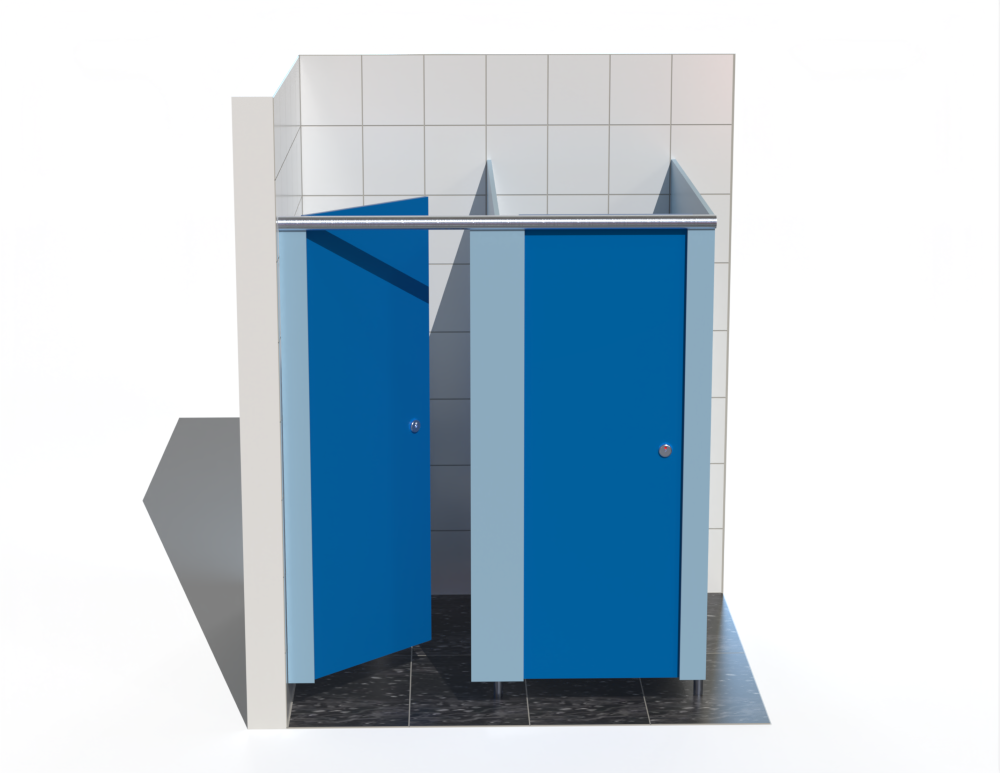 2 Toilet Cubicles - Into Left Corner - Ascent Range