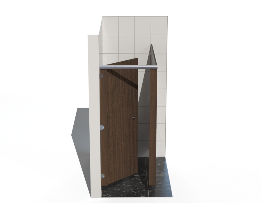 1 Cubicle (Into Left Corner) - Compact Grade Toilet Cubicles – Alpine Range