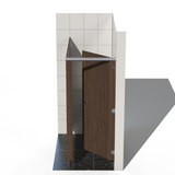1 Cubicle (Into Right Corner) - Compact Grade Toilet Cubicles – Alpine Range