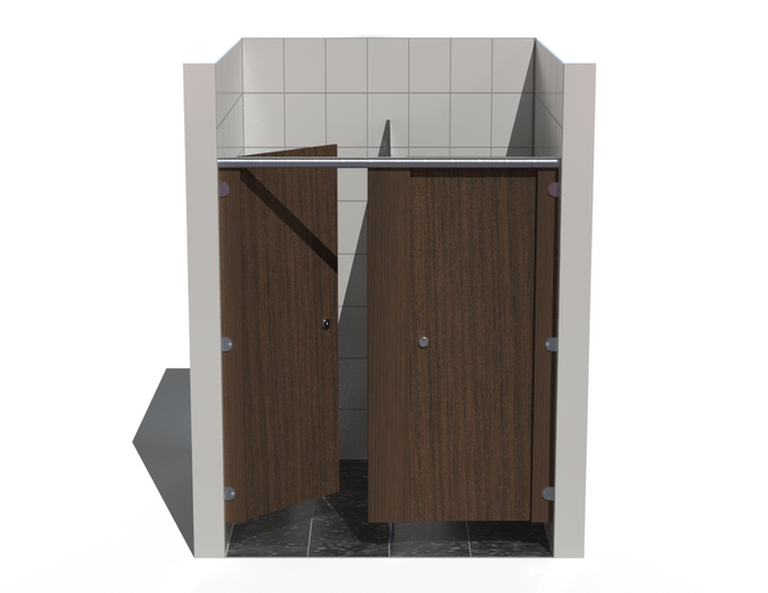 2 Cubicles (In-Between Walls) - Compact Grade Toilet Cubicles – Alpine Range