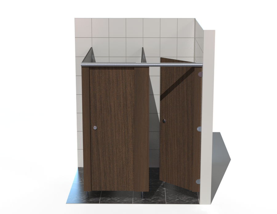 2 Cubicles (Into Right Corner) - Compact Grade Toilet Cubicles – Alpine Range