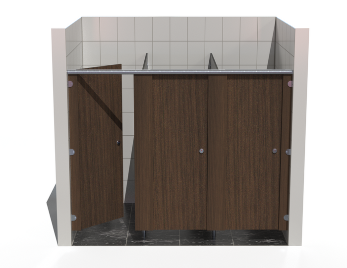3 Cubicles (In-Between Walls) - Compact Grade Toilet Cubicles – Alpine Range
