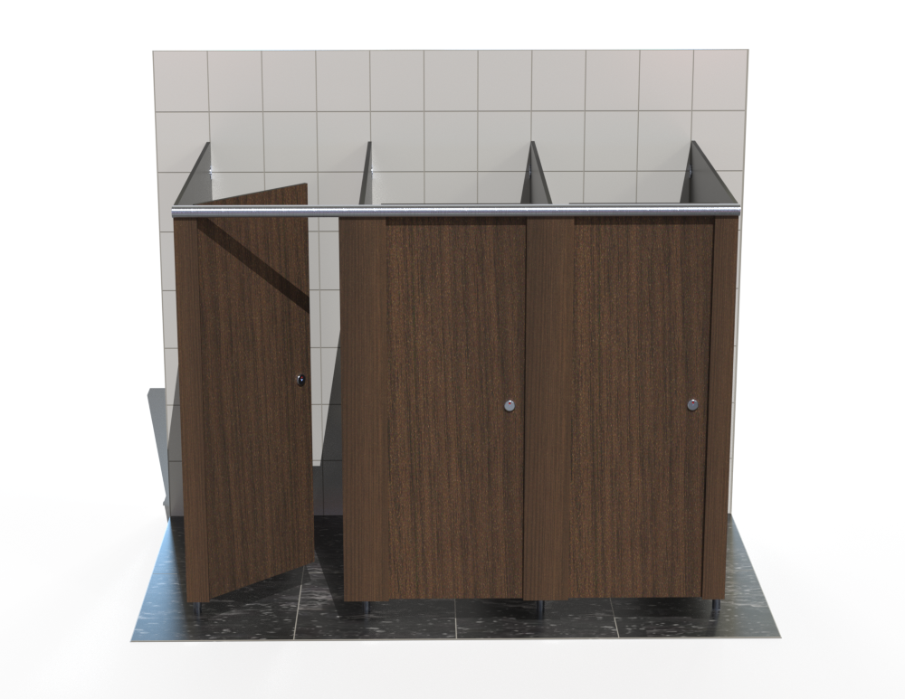 Cubicle Compact 3 Cubicles (Freestanding) - Compact Grade Toilet Cubicles – Alpine Ran ...