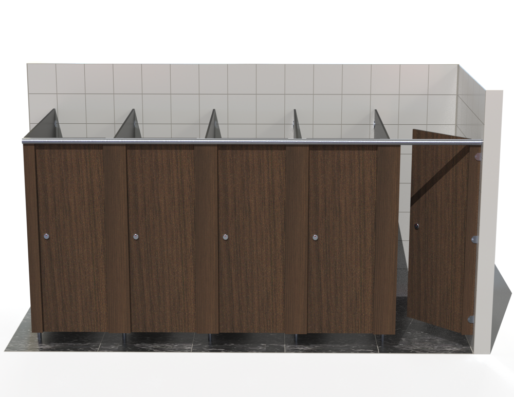 5 Cubicles (Into Right Corner) - Compact Grade Toilet Cubicles – Alpine Range