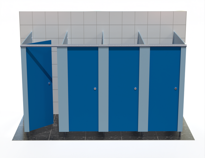 4 Toilet Cubicles - Freestanding - Ascent MR Range