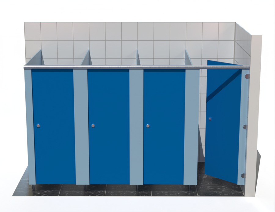 4 Toilet Cubicles - Into Right Corner - Ascent MR Range