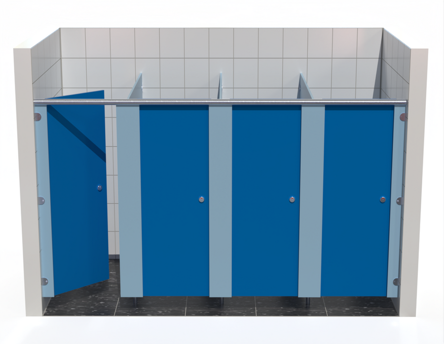 4 Toilet Cubicles - In-Between Walls - Ascent MR Range