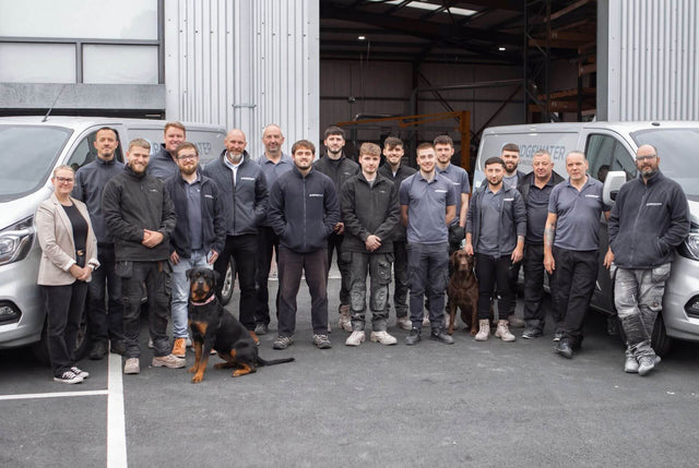 The Bridgewater Direct team outside the Bolton factory