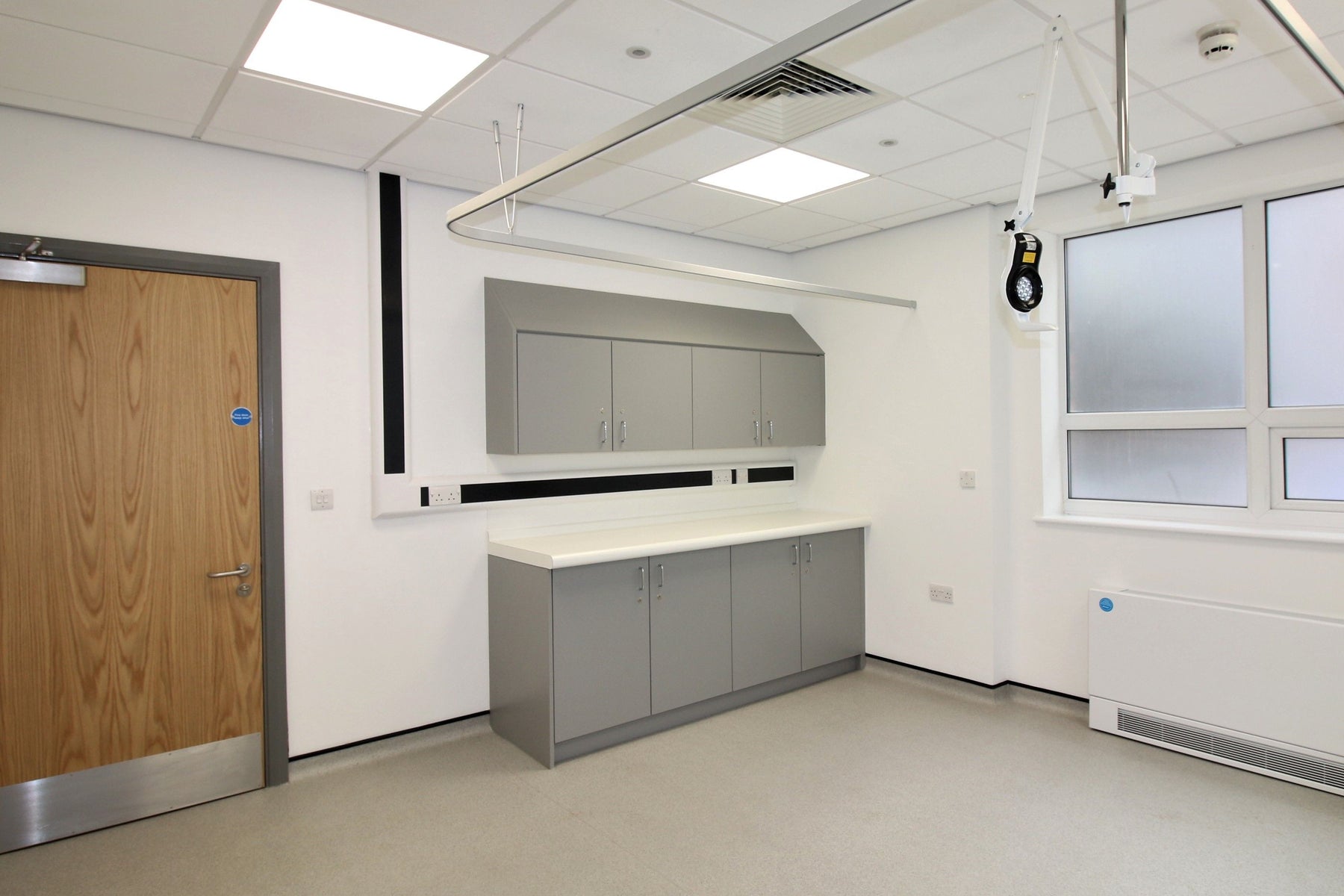 NHS compliant worktop in clinical joinery setting