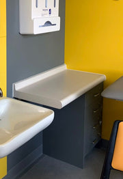 NHS HTM-63 Compliant Worktops with Integral Upstand - 50mm Core