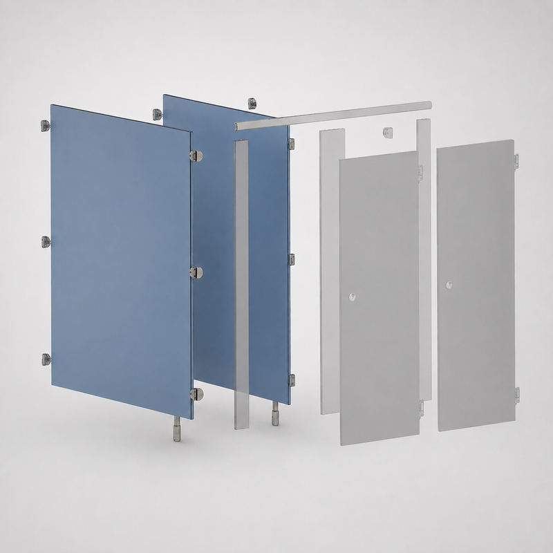 Replacement Toilet Cubicle Partitions | Made to Measure | Any System