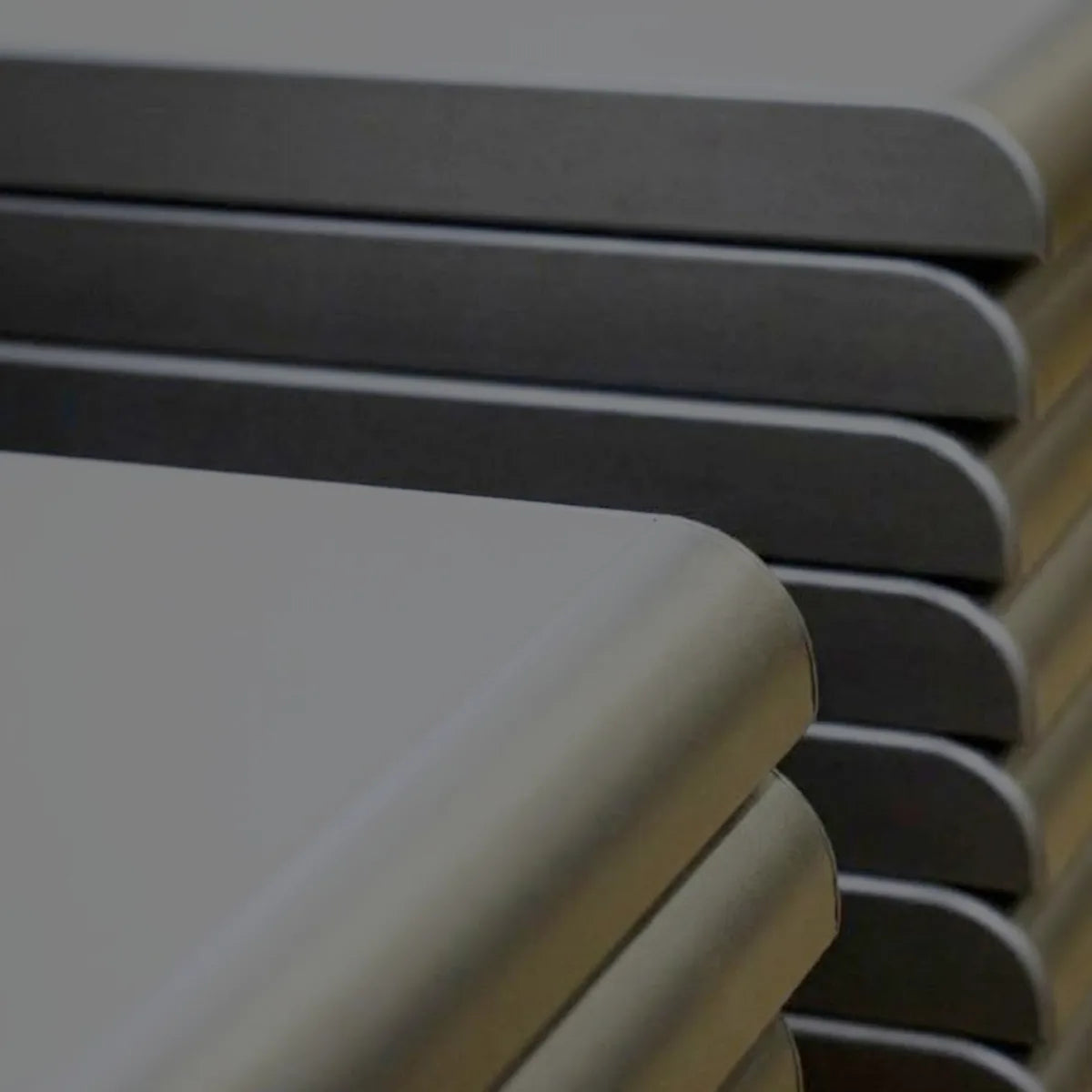 Stack of grey post formed laminate panels