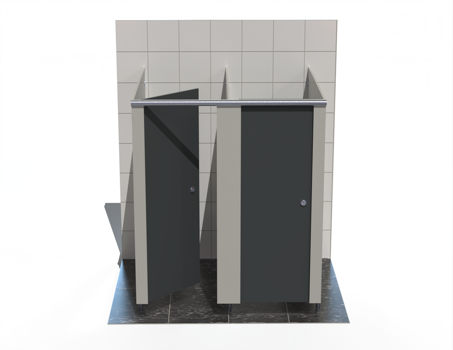 2 Toilet Cubicles - Freestanding - Budget MFC Range