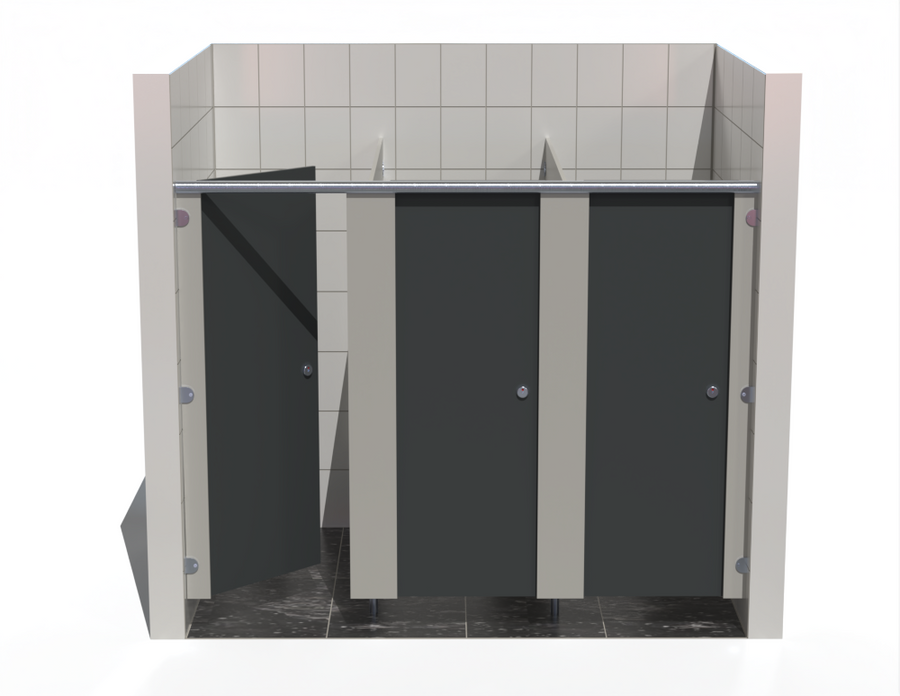 3 Toilet Cubicles - In-Between Walls - Smart MFC Range