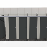 5 Toilet Cubicles - Freestanding  - Budget MFC Range