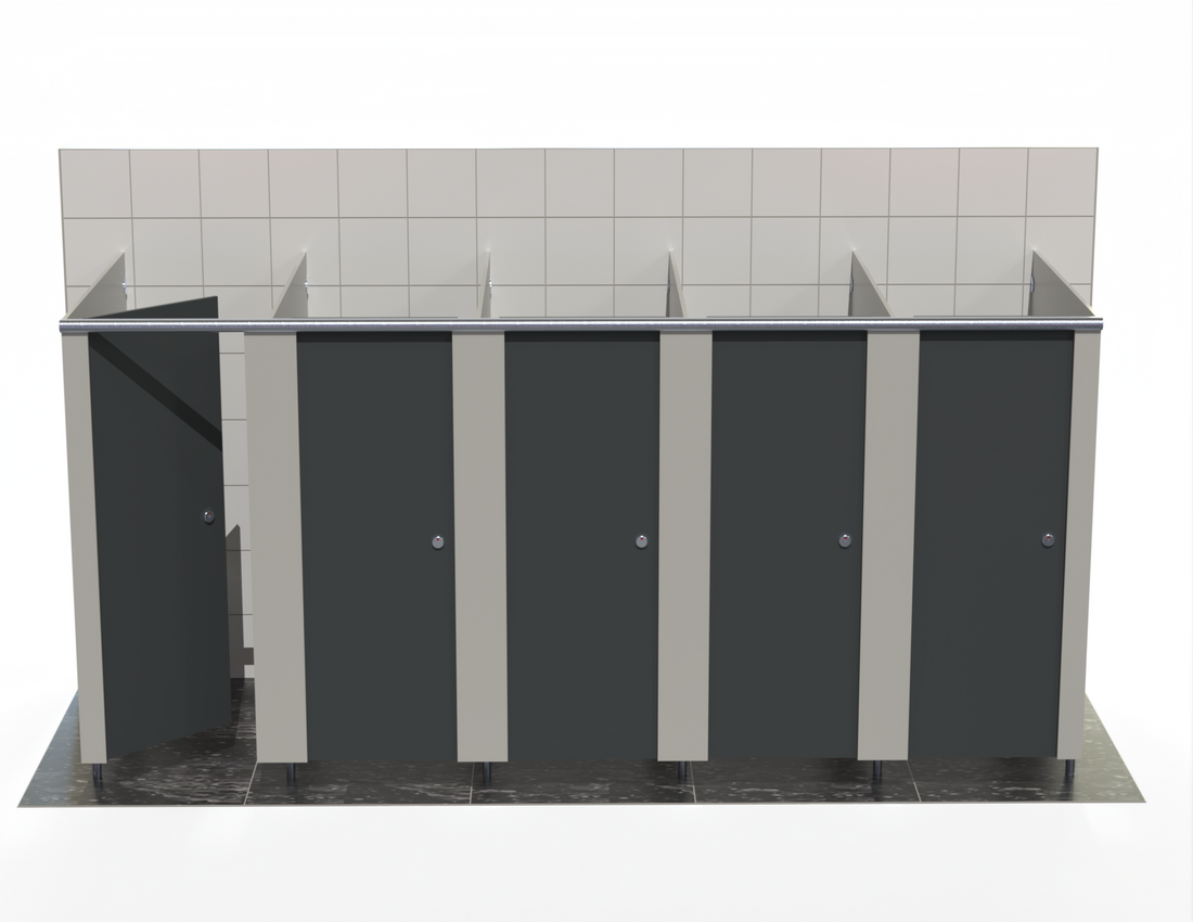 5 Toilet Cubicles - Freestanding  - Budget MFC Range