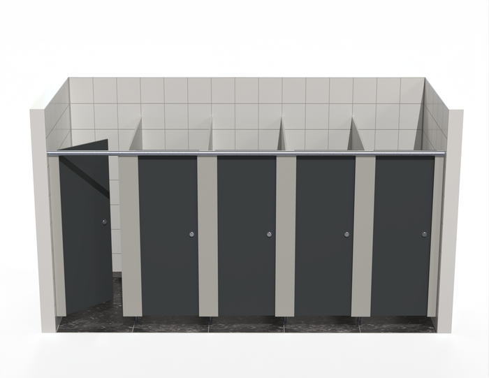 5 Toilet Cubicles - In-Between Walls - Budget MFC Range