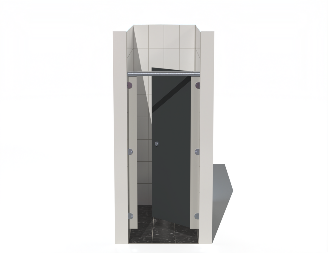 Single Toilet Cubicle -  In-Between Walls - Budget MFC Range