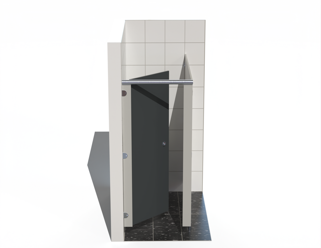 Single Toilet Cubicle - Into Left Corner - Budget MFC Range