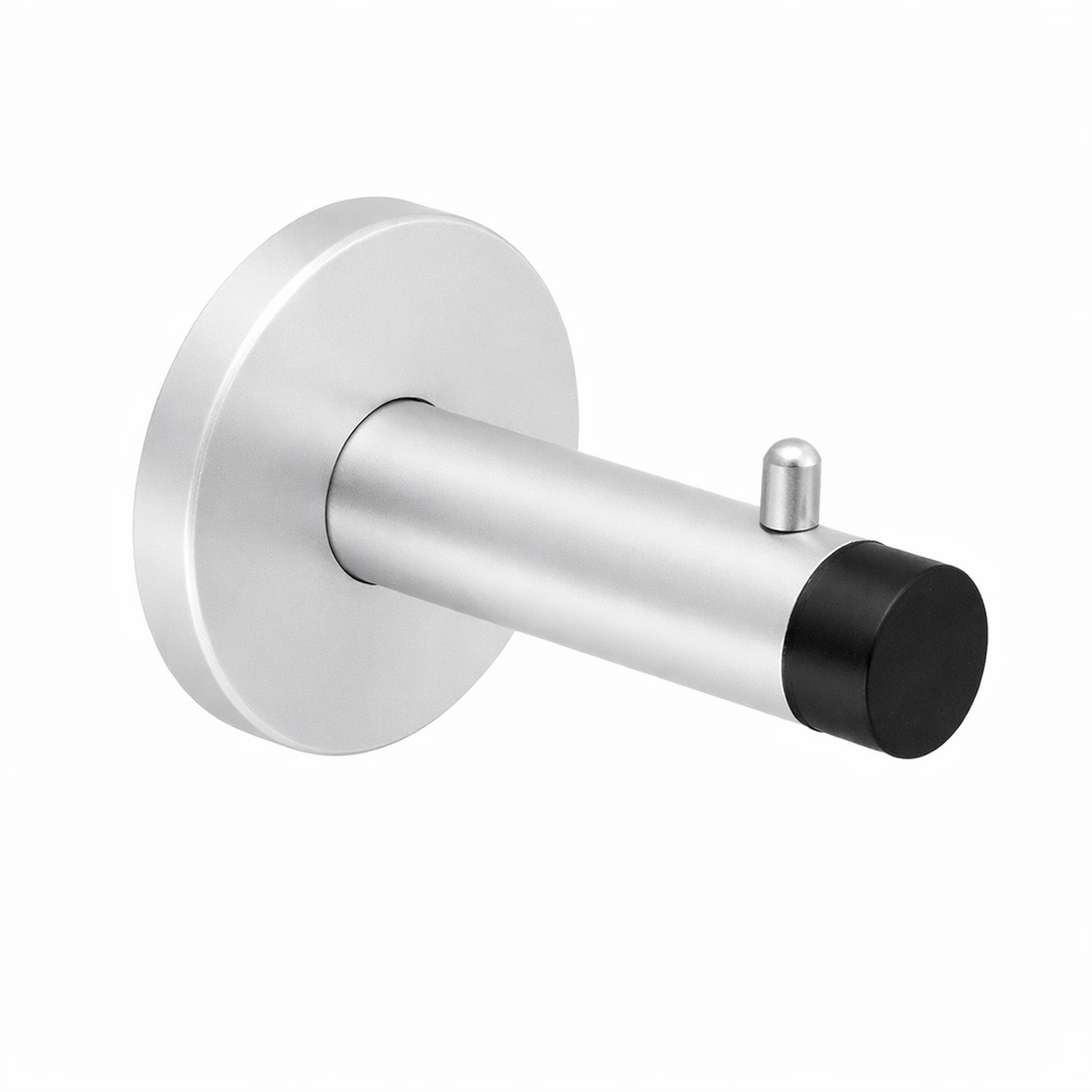 65mm Cubicle Coat Hook / Door Buffer – Satin Stainless Steel – Each