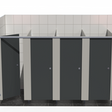 4 Cubicles - Into Left Corner