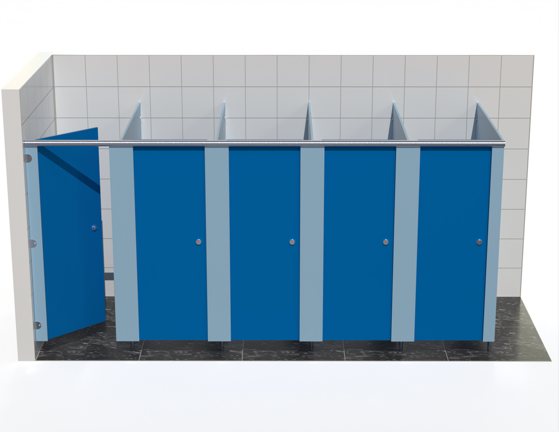 5 Toilet Cubicles - Into Left Corner -Ascent MR Range