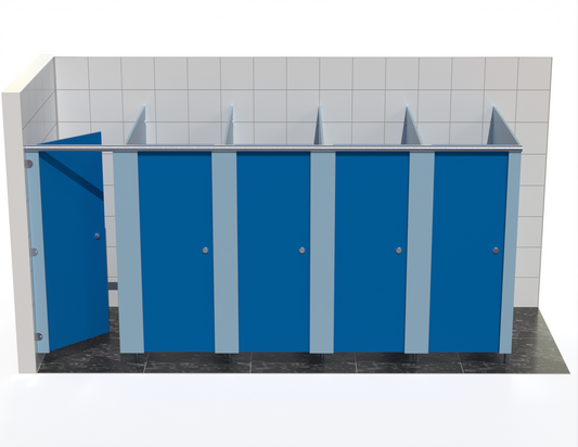 5 Toilet Cubicles - Into Left Corner - Ascent Range