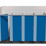 4 Cubicles - Into Left Corner