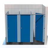 3 Cubicles - Into Right Corner