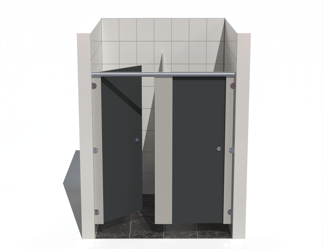 2 Toilet Cubicles -  In-Between Walls - Budget MFC Range