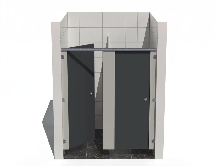2 Toilet Cubicles -  In-Between Walls - Budget MFC Range