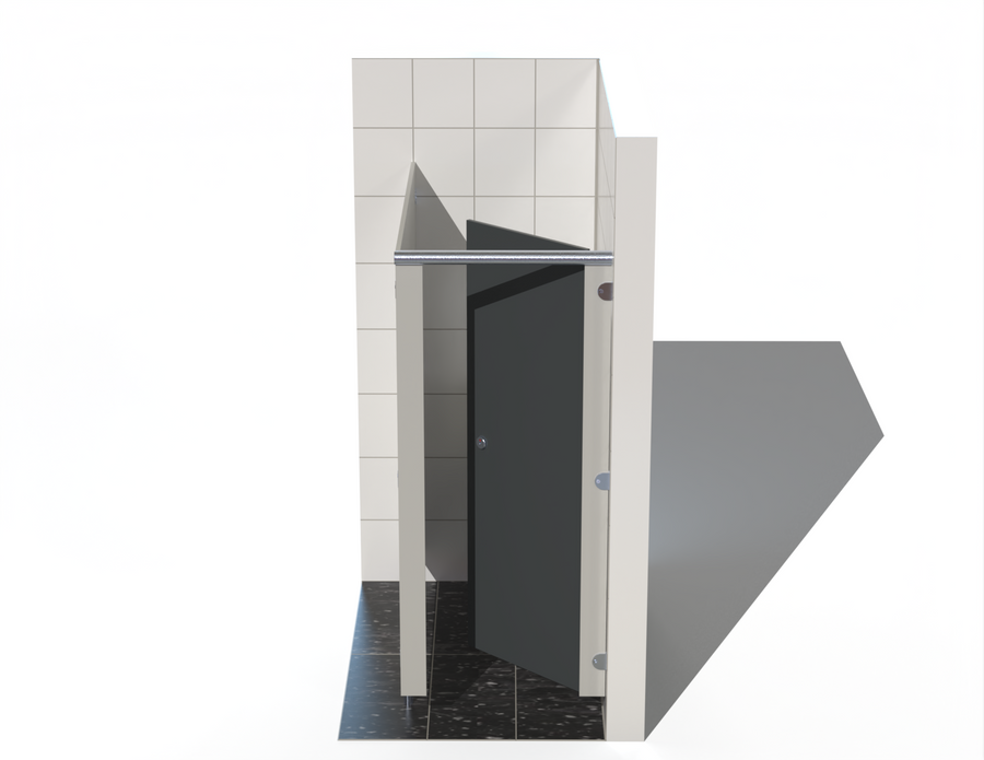 Single  Toilet Cubicle - Into Right Corner - Budget MFC Range