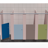 Blossom Range - 4 Cubicles - Freestanding