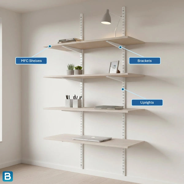 Wall Mounted Shelving | Made to Measure Wall-Mounted Shelving