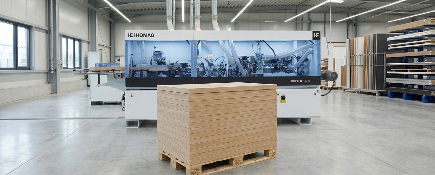 Cut and edged MFC panels manufactured by Bridgewater Direct